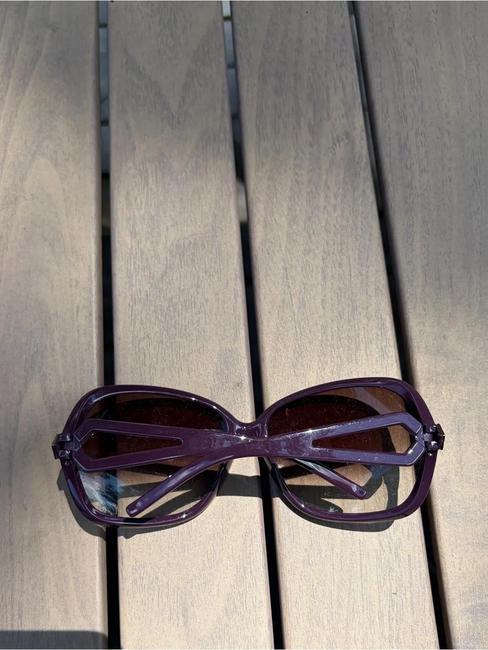 Christian Dior Purple Womens Oversized Sunglasses
